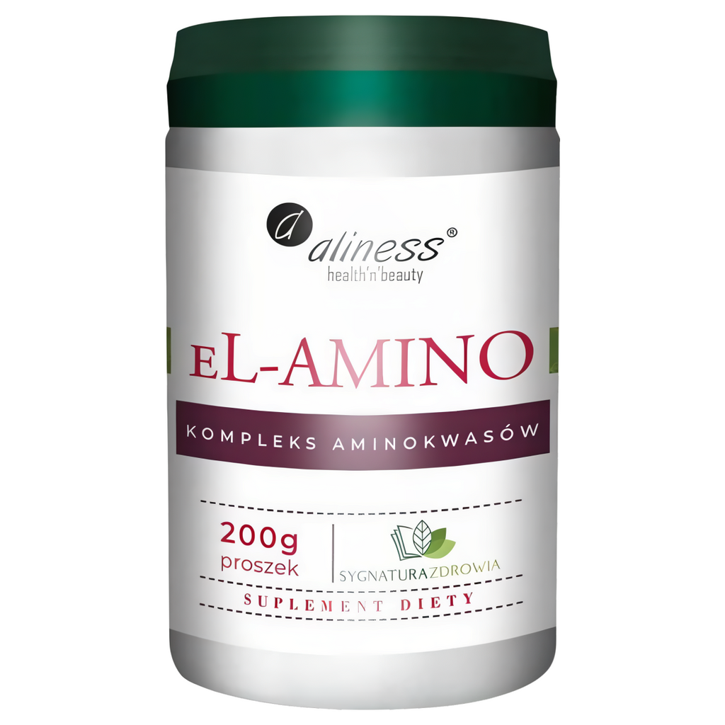 eL-Amino Kompleks aminokwasów Aliness - Wspiera przyrosty masy mięśniowej - 200 g proszek
