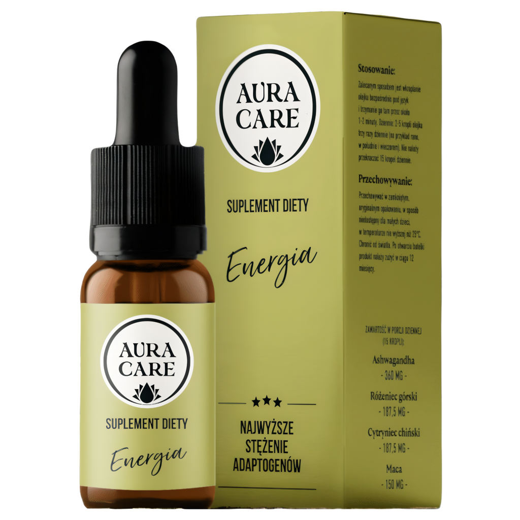 Energia AURA CARE - Moc 4 naturalnych składników - 10ml, około 300 kropli