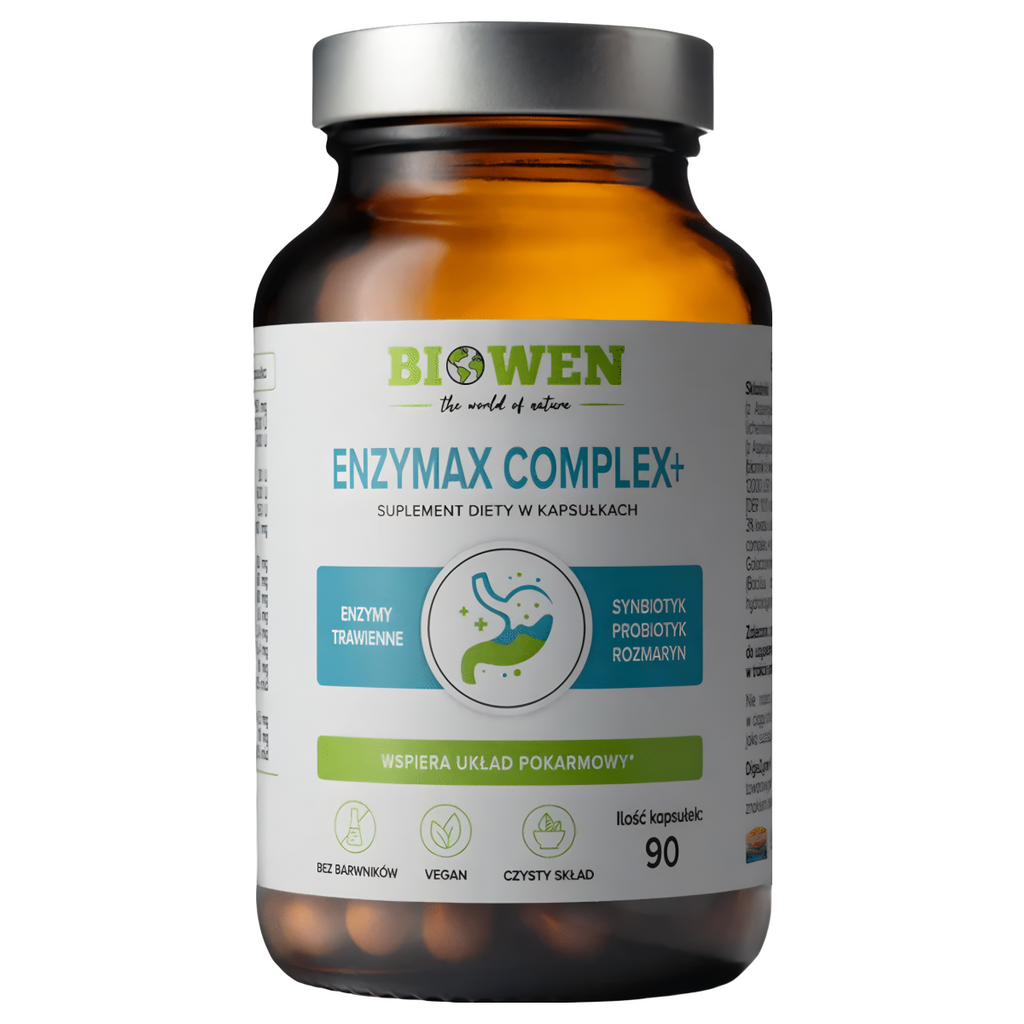 EnzyMax Complex+ Biowen - Enzymy trawienne - 90 kapsułek