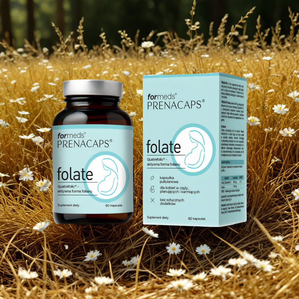 Folate Formeds Prenacaps - Dla wsparcia wzrostu tkanek matczynych w czasie ciąży - 60 kapsułek