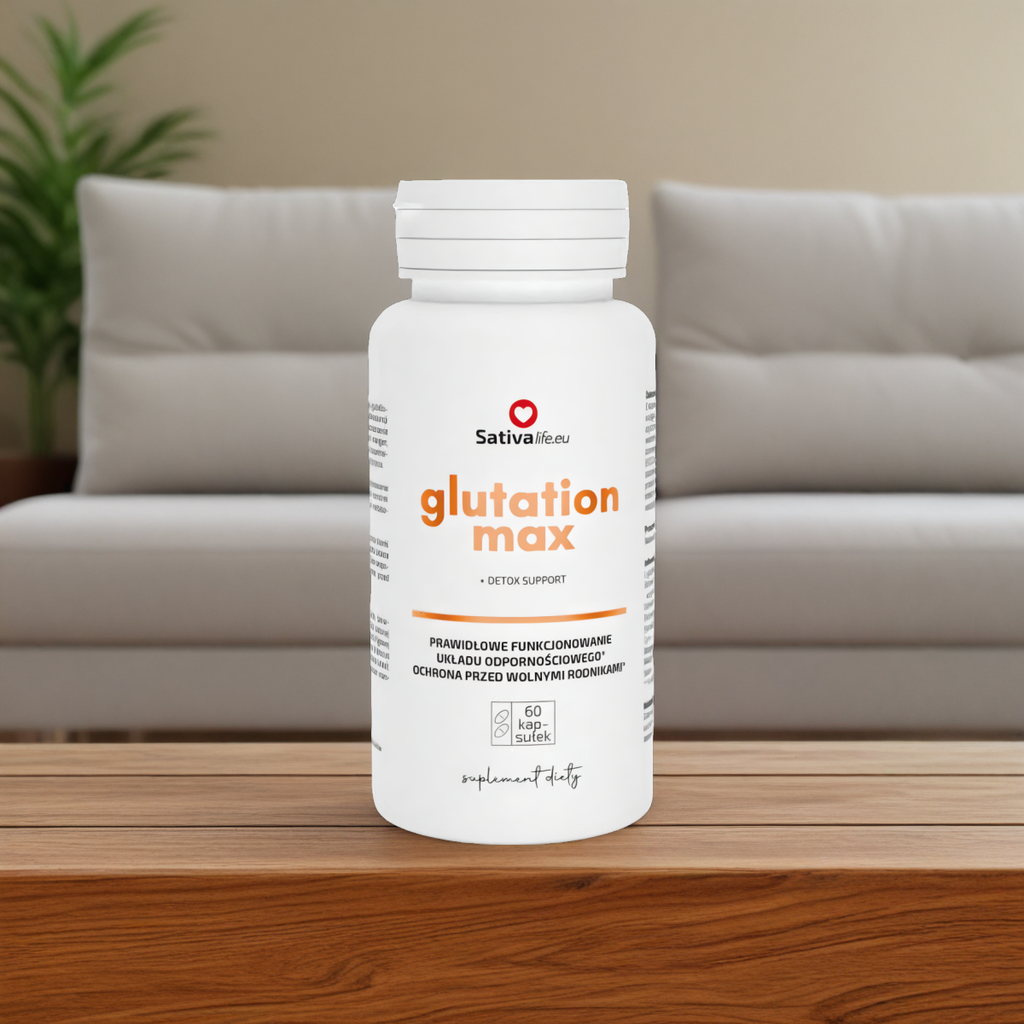 Glutation max Sativa Life - Detox suport wsparcie zdrowia i witalności - 60 kapsułek