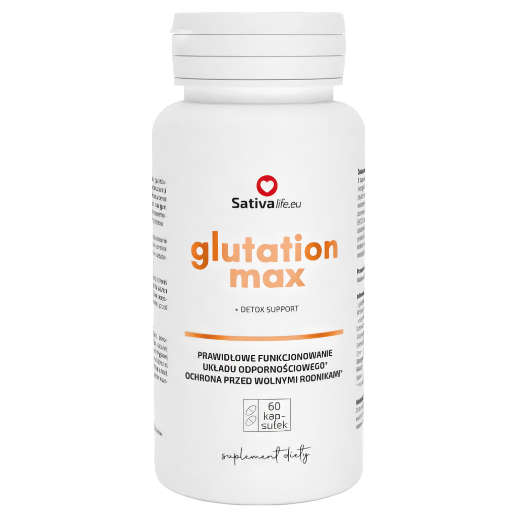 Glutation max Sativa Life - Detox suport wsparcie zdrowia i witalności - 60 kapsułek