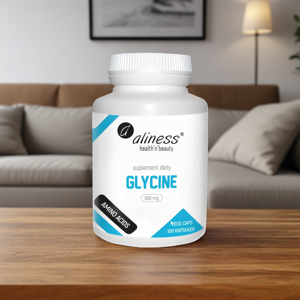 GLYCINE 800 mg Aliness - Naturalne wsparcie dla Twojego organizmu - 100 kapsułek