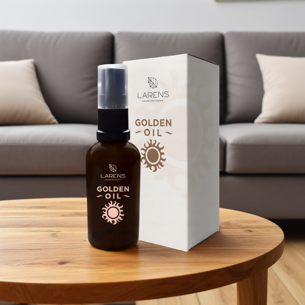Golden Oil LARENS WellU - Złocisty olejek do skóry twarzy i ciała - 50 ml 