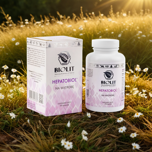 Hepatobiol BIOLIT - Ostropest plamisty i ziele owsa na wątrobę - 190 kapsułek