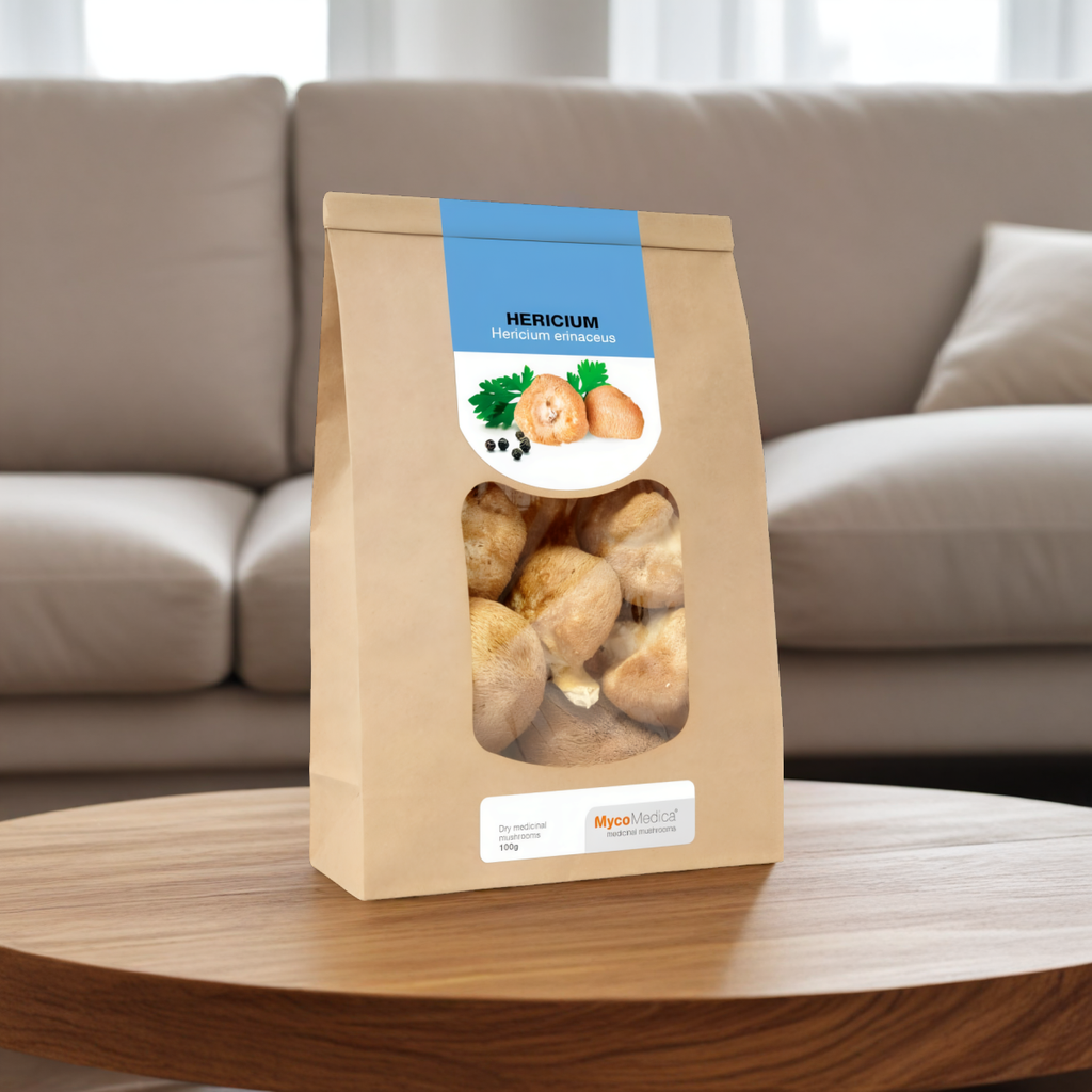 Hericium Grzyby suszone MycoMedica - Wspiera proces trawienia - 100 g