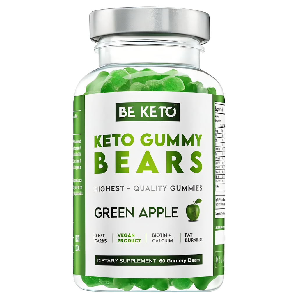 Keto Żelki Misie BeKeto - Zielone jabłko - 60 żelek