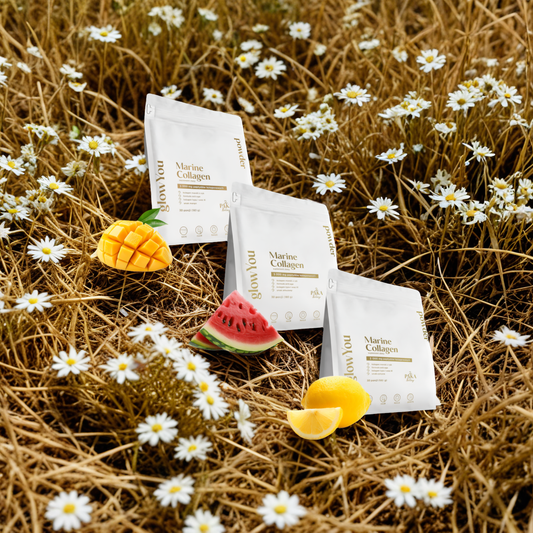 Kolagen morski glowYou Paka Natury - 5 000 mg - Mango, Arbuz i Cytryna - 30 porcji do picia (Smak: cytryna)