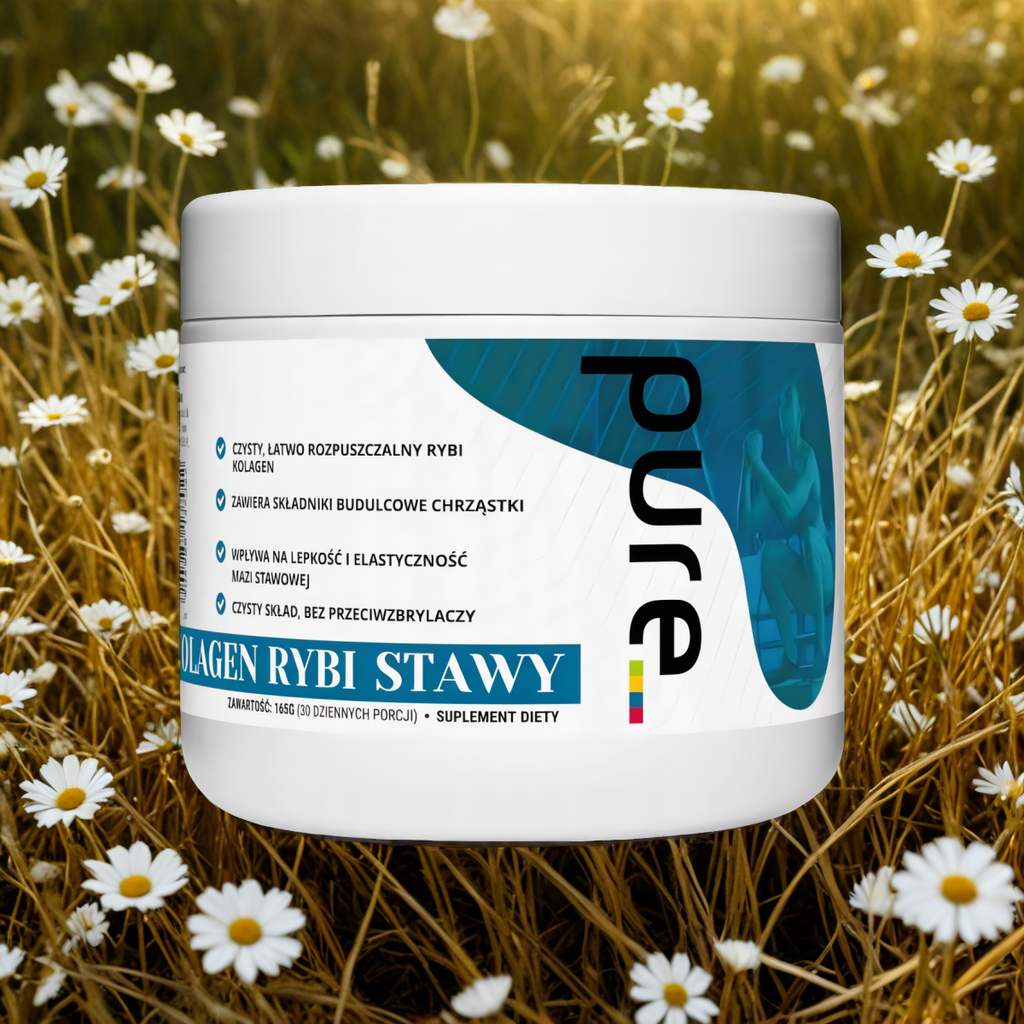 Kolagen rybi na stawy Pure + Siarka organiczna, Glukozamina i Chondroityna – 30 porcji (165 g)