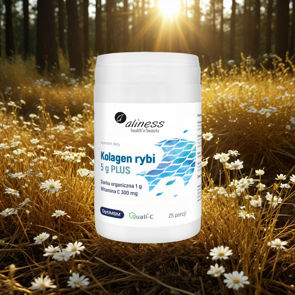 Kolagen rybi PLUS Aliness - Kolagen z dzikiego dorsza - 25 porcji