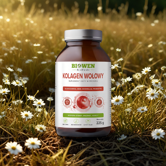 Kolagen wołowy Biowen - Kolagen typu I, II, III - 225 g proszek