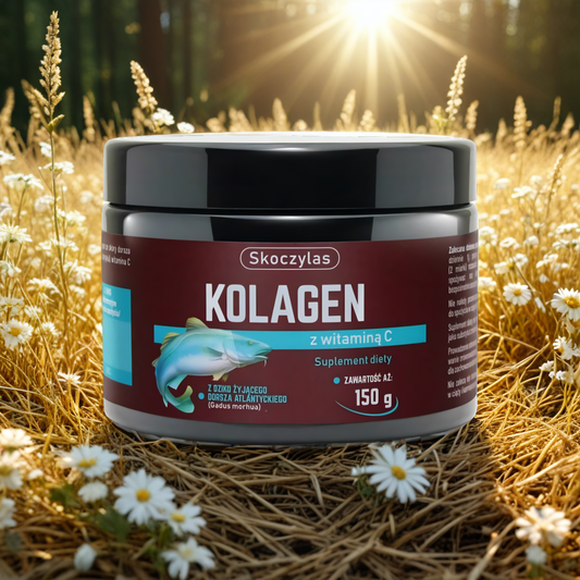Kolagen z dorsza atlantyckiego z witaminą C w proszku Skoczylas - 150 g