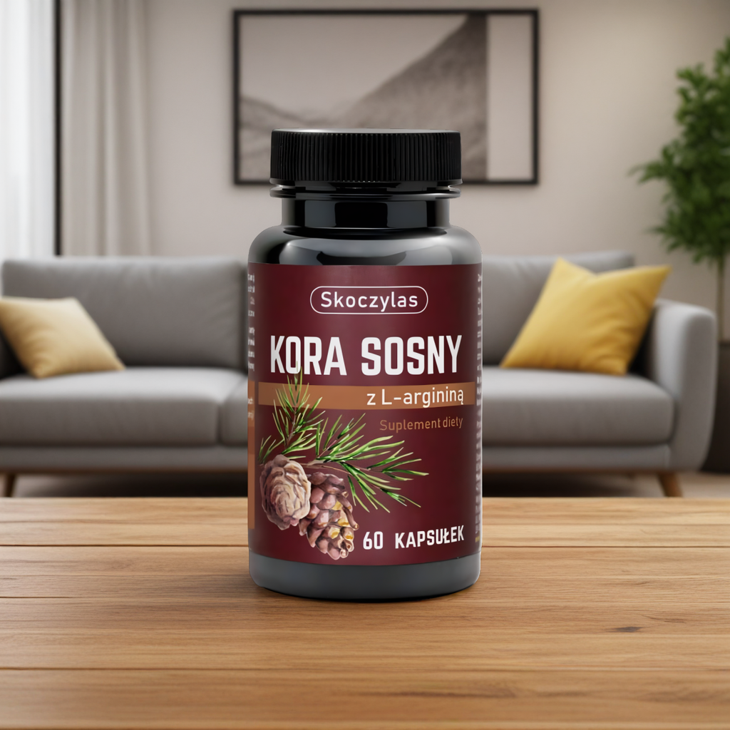 Kora sosny z L-argininą Skoczylas - Poprawa mikrokrążenia - 60 kapsułek