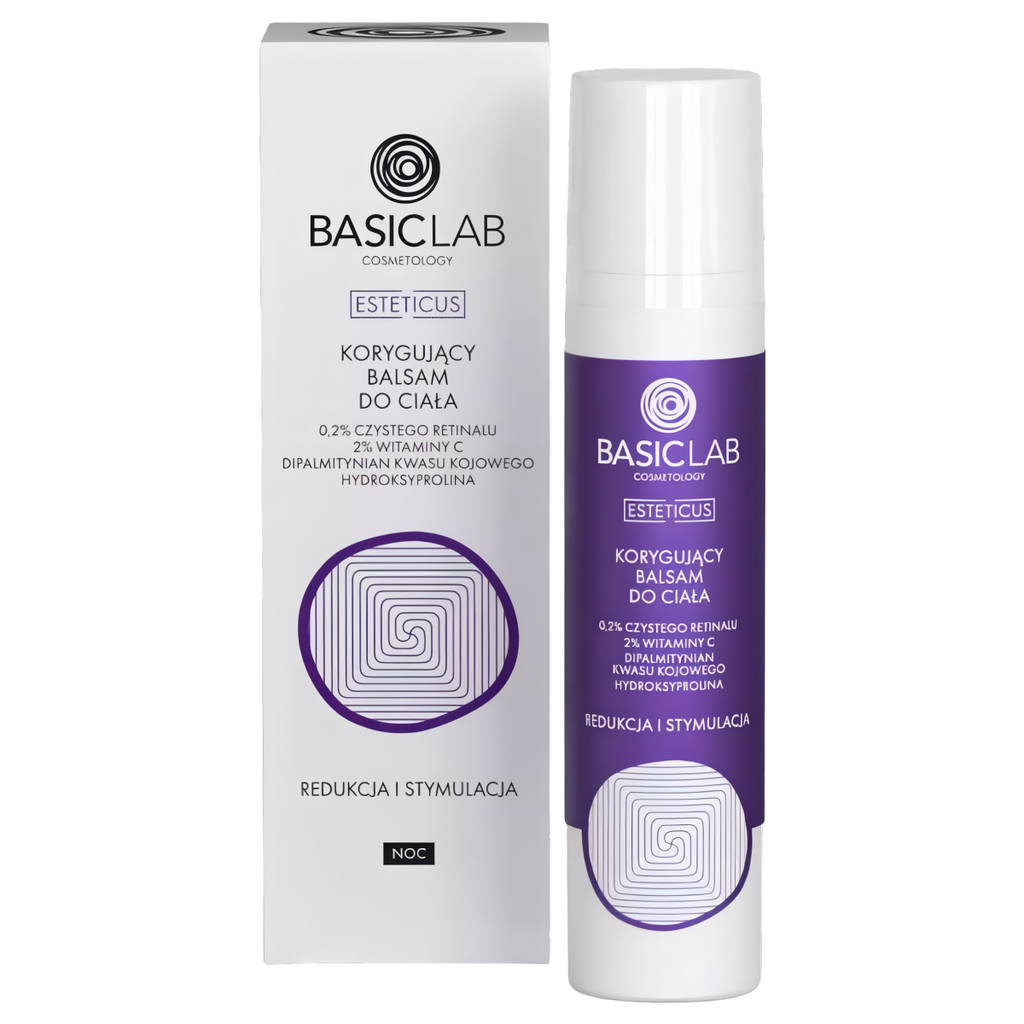 Korygujący balsam do ciała BASICLAB - Rredukuje niedoskonałości, przebarwienia - 100 ml