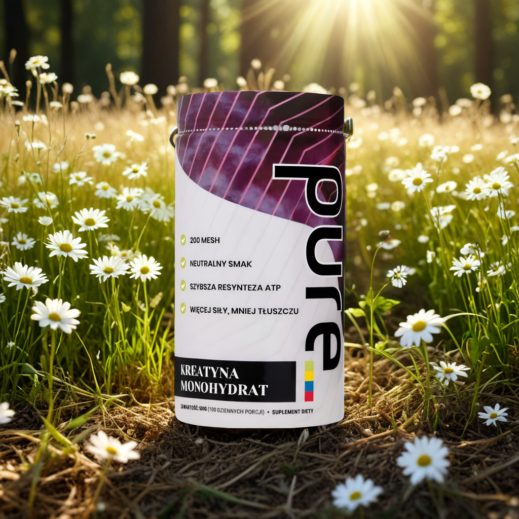 Kreatyna monohydrat Pure 500 g - Zwiększa wydolność fizyczną – 100 dziennych porcji