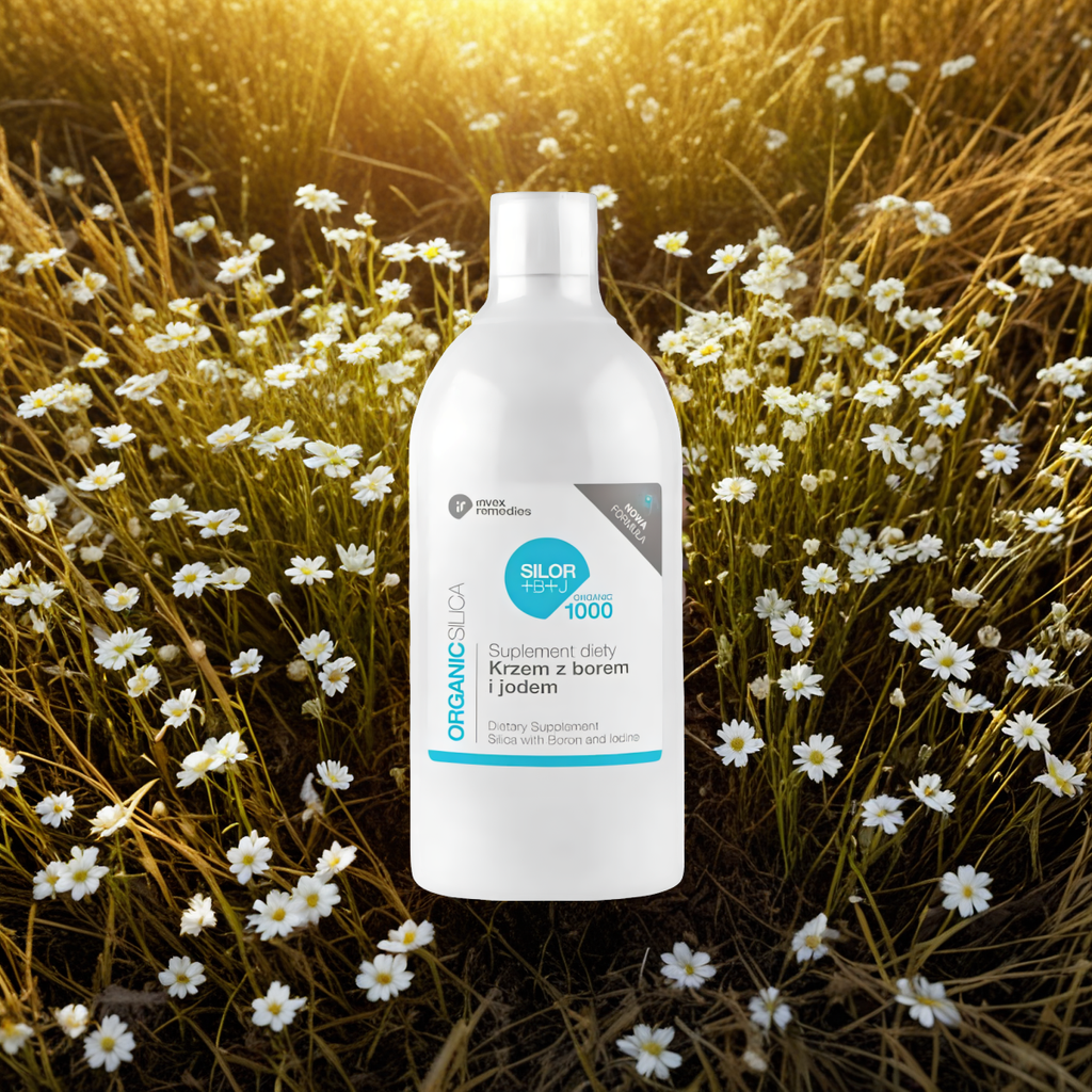 Krzem z borem i jodem SILOR+B+J ORGANIC Invex Remedies - Wspomaga pracę tarczycy - 1000 ml