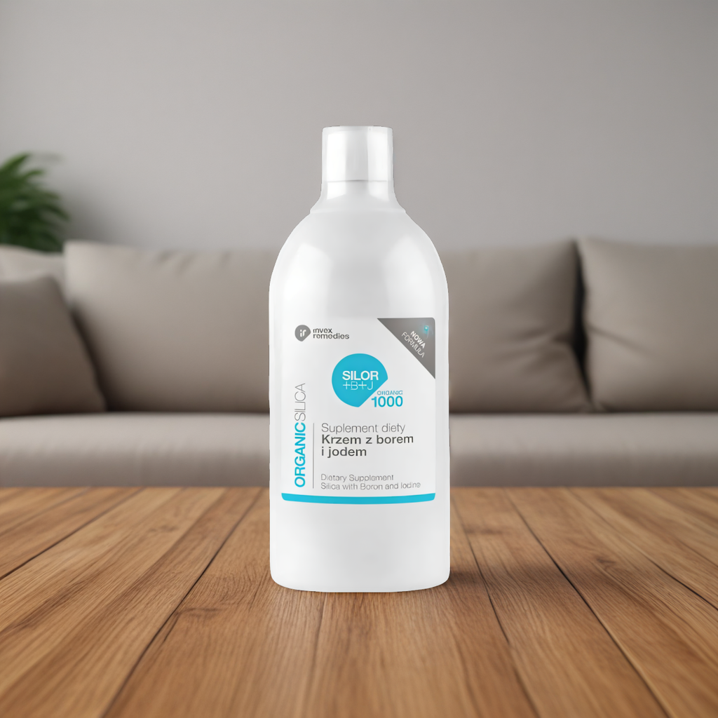Krzem z borem i jodem SILOR+B+J ORGANIC Invex Remedies - Wspomaga pracę tarczycy - 1000 ml