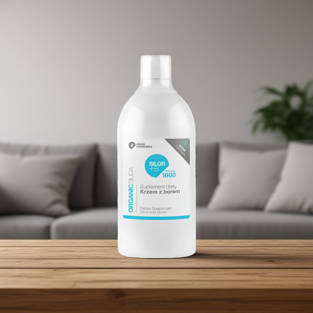 Krzem z borem SILOR+B ORGANIC Invex Remedies - Uzupełnia niedobór krzemu i boru - 1000 ml