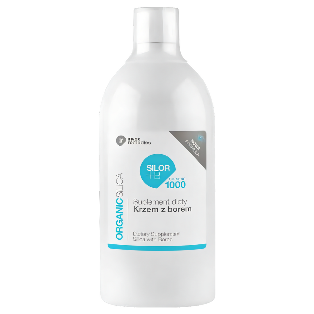 Krzem z borem SILOR+B ORGANIC Invex Remedies - Uzupełnia niedobór krzemu i boru - 1000 ml