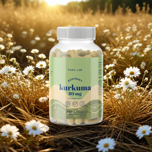 Kurkuma Ekstrakt 80 mg Pure Lab -  Wsparcie zdrowia i równowagi organizmu - 240 kapsułek
