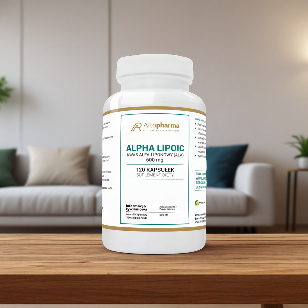 Kwas Alfa-Liponowy Alpha Lipolic (ALA) 600 mg Alto Pharma - 120 kapsułek