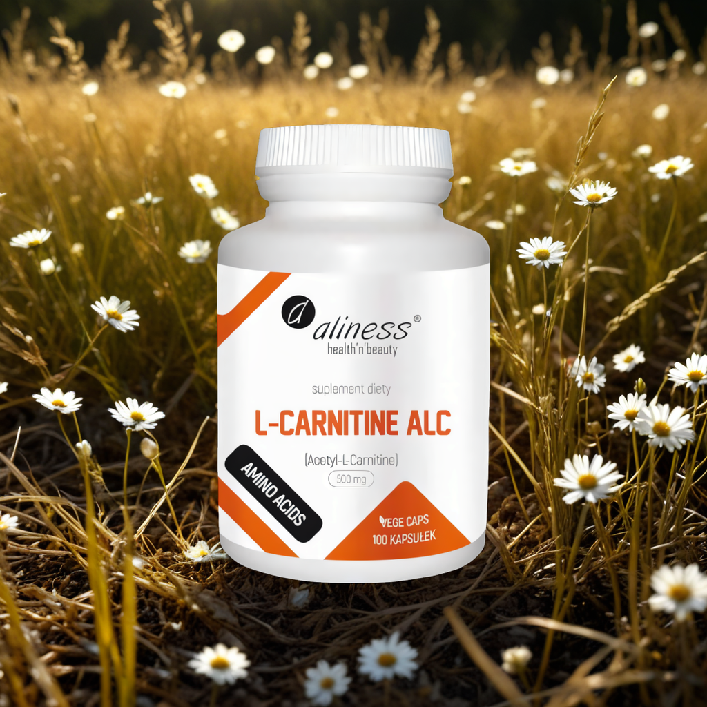 L-Carnitine ALC 500 mg Aliness - Transport kwasów tłuszczowych - 100 kapsułek