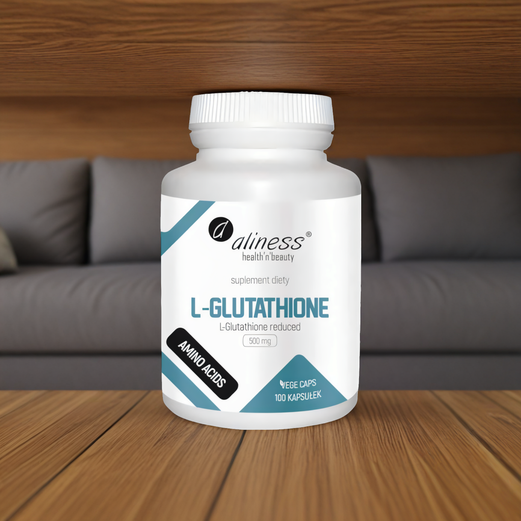 L-Glutathione reduced 500 mg Aliness - Promienna zdrowa skóra - 100 kaspułek