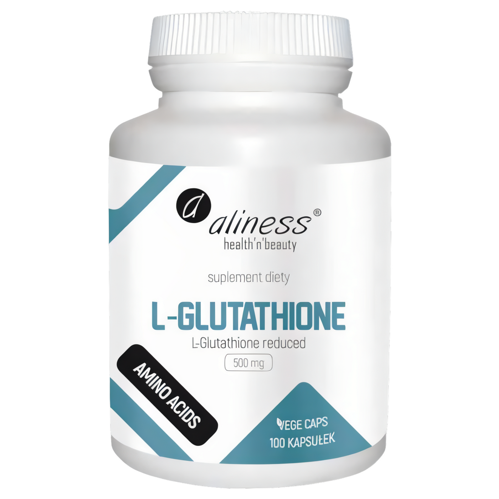 L-Glutathione reduced 500 mg Aliness - Promienna zdrowa skóra - 100 kaspułek