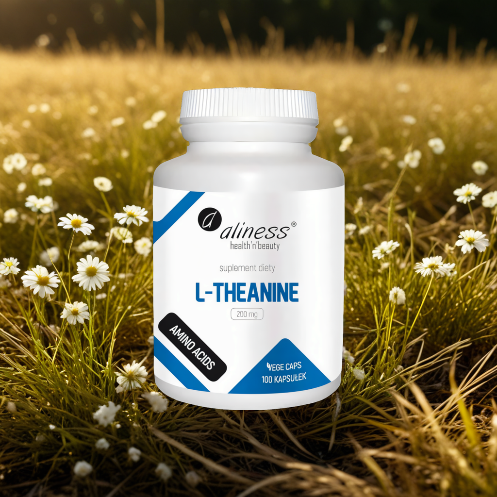 L-Theanine 200 mg Aliness - Wyciszenie dla organizmu - 100 kapsułek