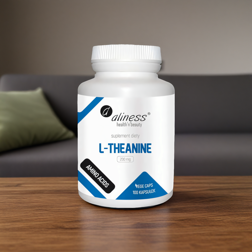 L-Theanine 200 mg Aliness - Wyciszenie dla organizmu - 100 kapsułek