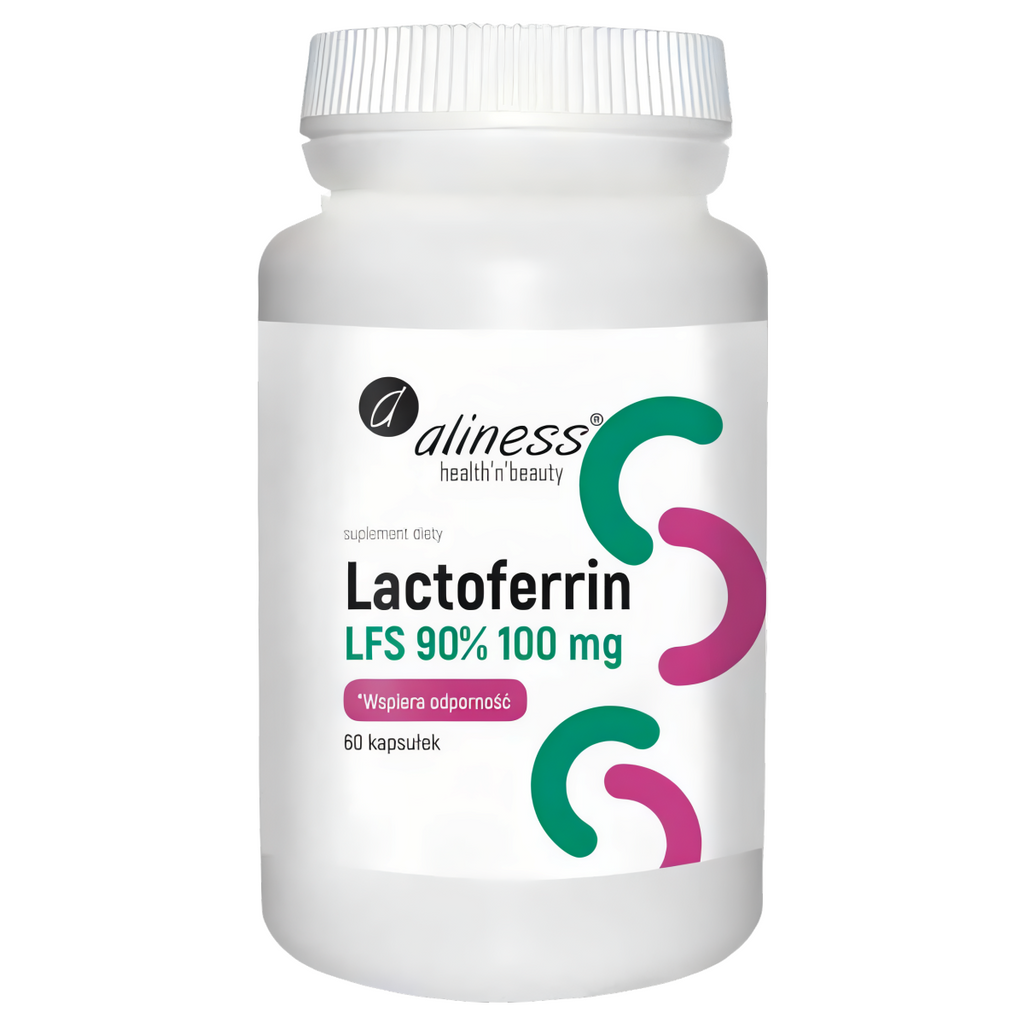 Lactoferrin LFS 90% 100 mg Aliness - Laktoferyna na wsparcie odporności - 60 kapsułek
