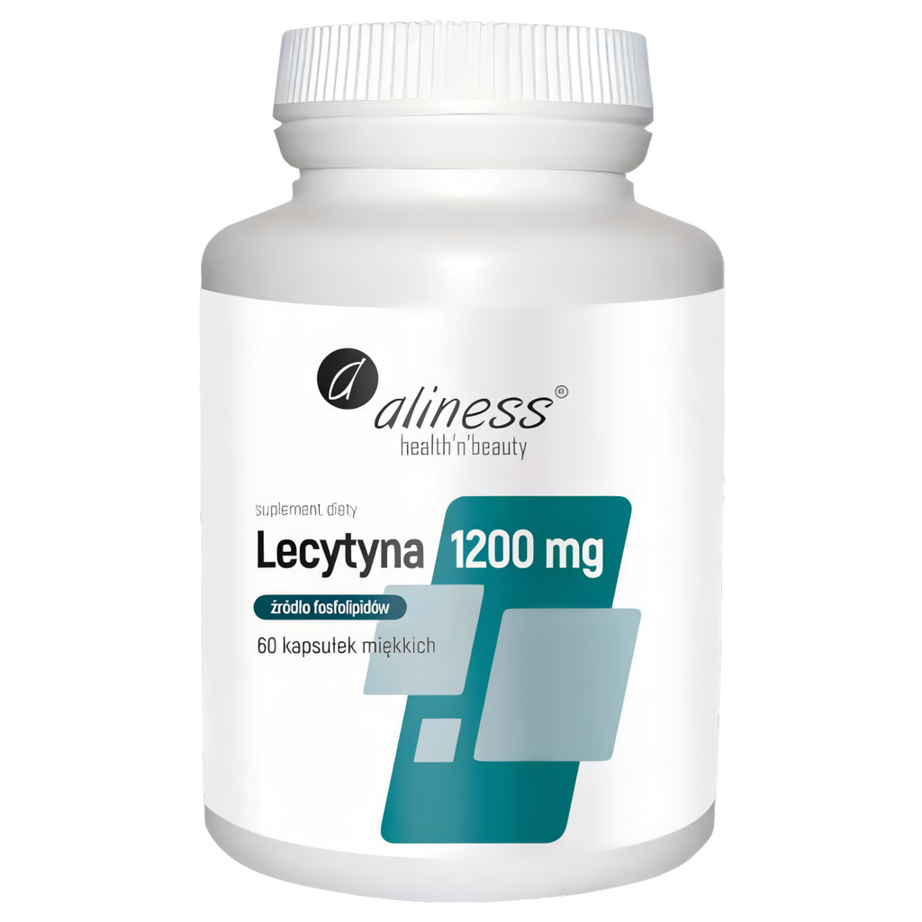 Lecytyna 1200 mg Aliness - Zdrowie układu nerwowego, serca, wątroby - 60 kapsułek