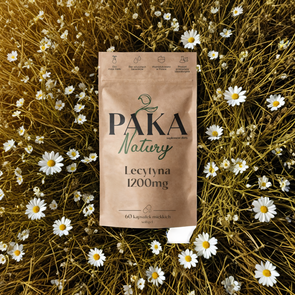Lecytyna Paka Natury - Wsparcie pamięci i koncentracji 1200 mg - 60 kapsułek