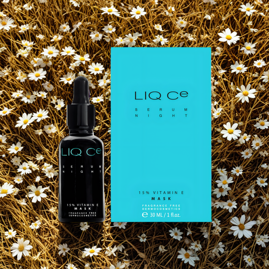 LIQ Ce Serum Night 15% Vitamin E MASK Liqpharm - Dwufazowe serum na noc - 30 ml
