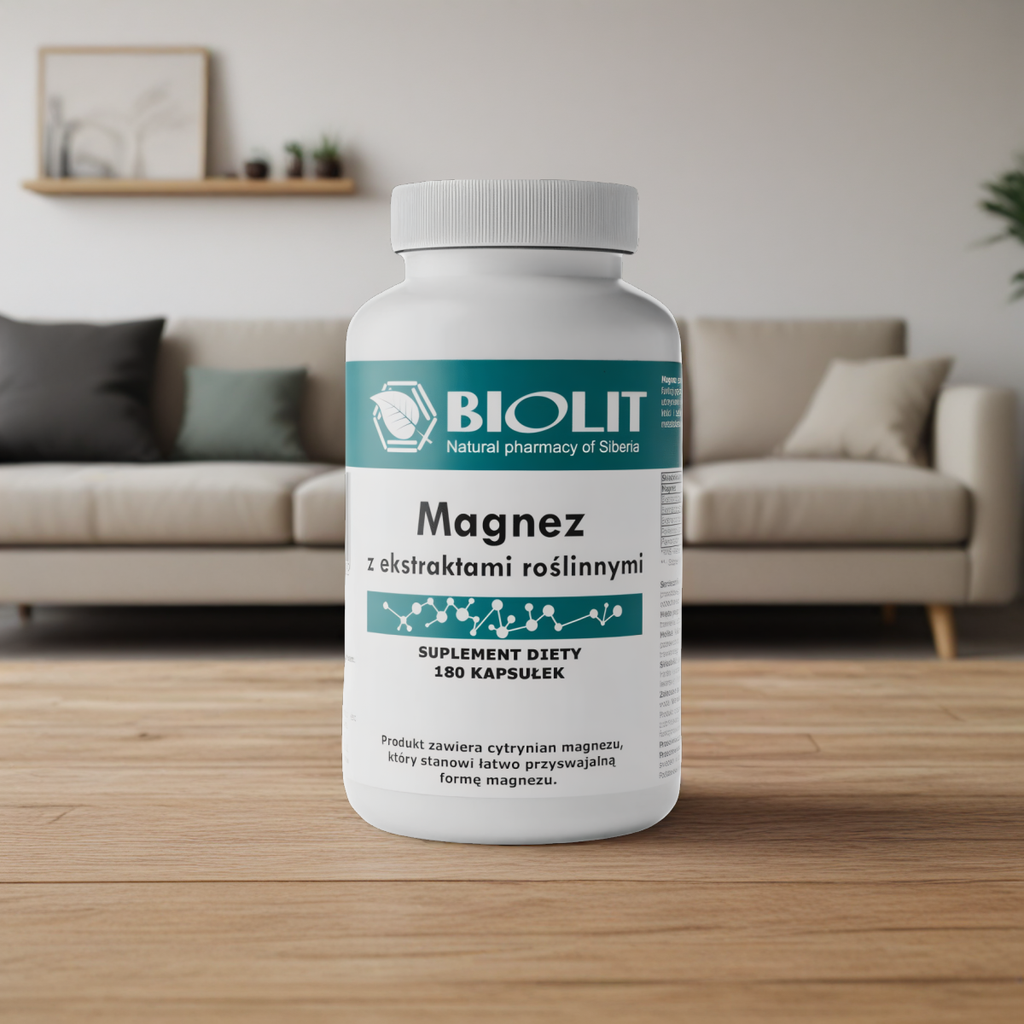 Magnez Biolit - Cytrynian magnezu - 180 kapsułek