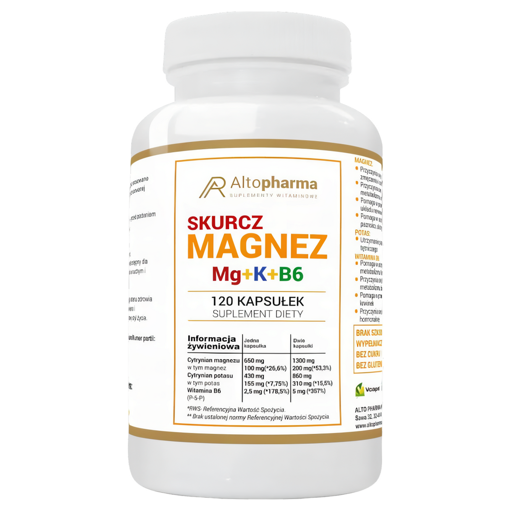 Magnez Skurcz Mg+K+B6 Forte Alto Pharma - 120 kapsułek
