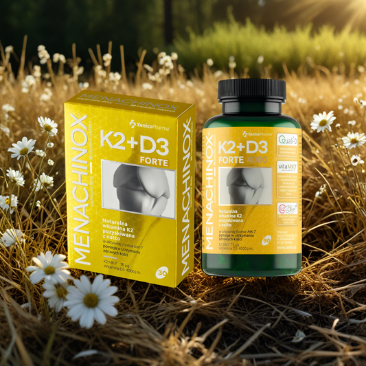Menachinox K2+D3 FORTE Xenico Pharma - Mocne kości (Opakowanie: 30-kapsulek)
