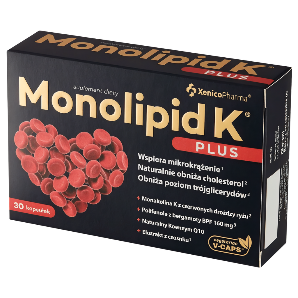 Monolipid K Plus Xenico Pharma - Prawidłowy cholesterol - 30 kapsułek