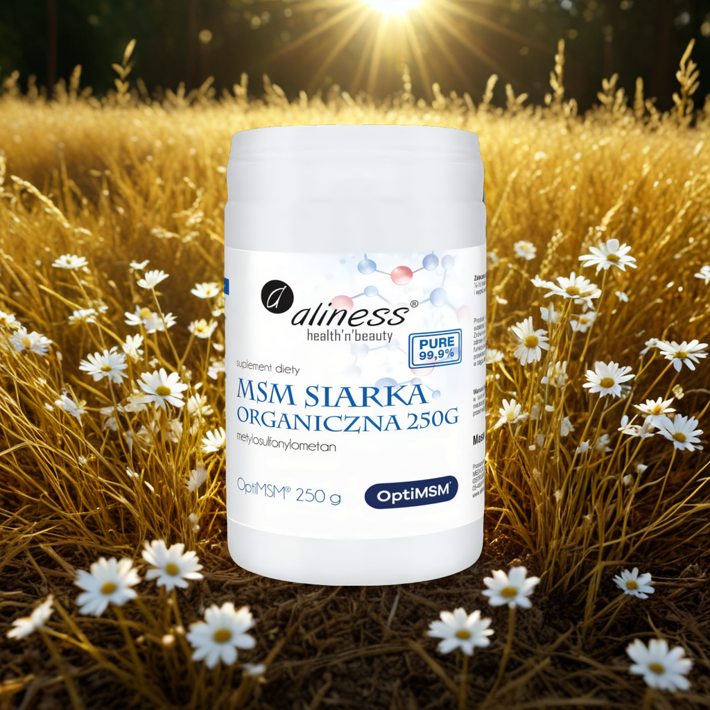 MSM Siarka Organiczna Aliness - Wsparcie dla stawów - 250 g proszek