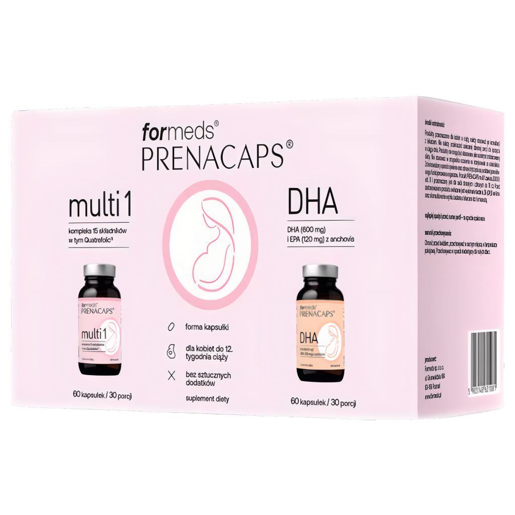 Multi 1 DHA Prenacaps Formeds - Wsparcie w I trymestrze - 2x 60 kapsułek