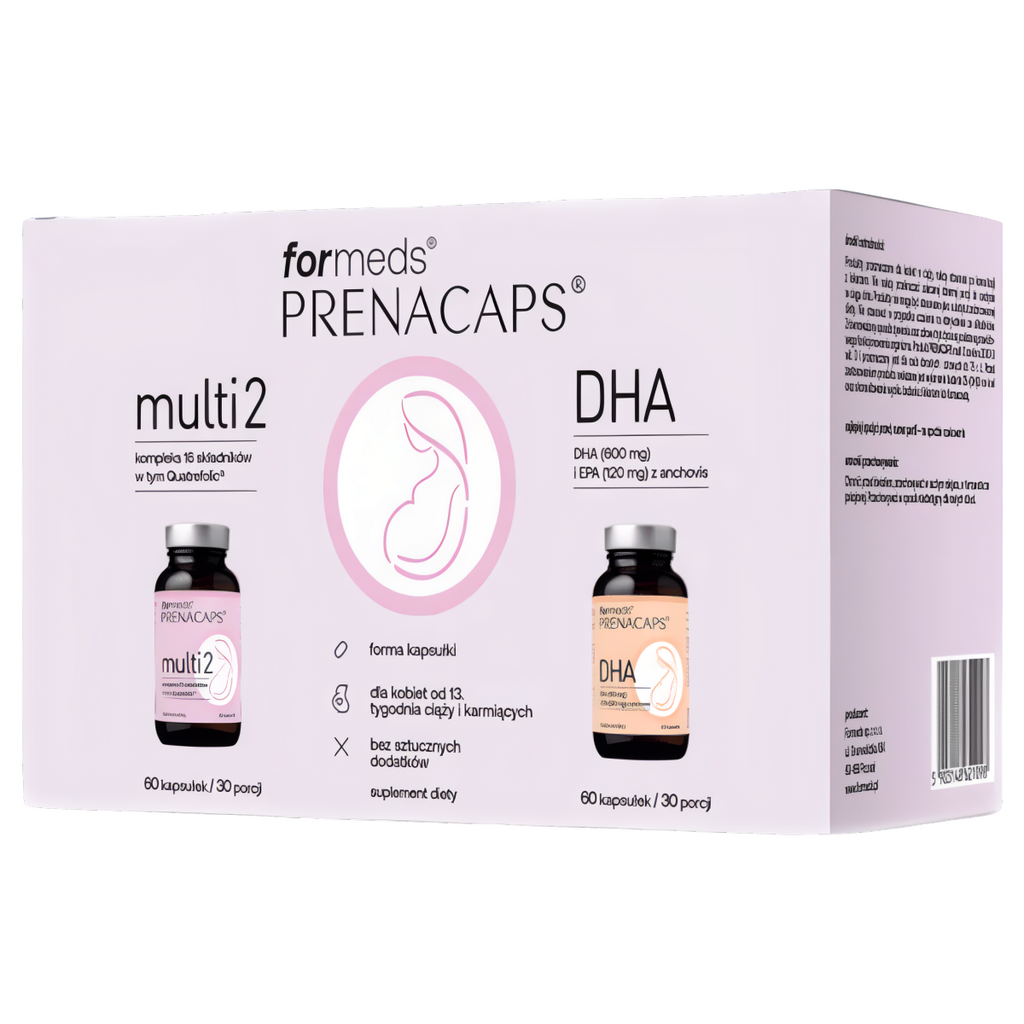 Multi 2 DHA Prenacaps - Wsparcie od II trymestru - 2x 60 kapsułek