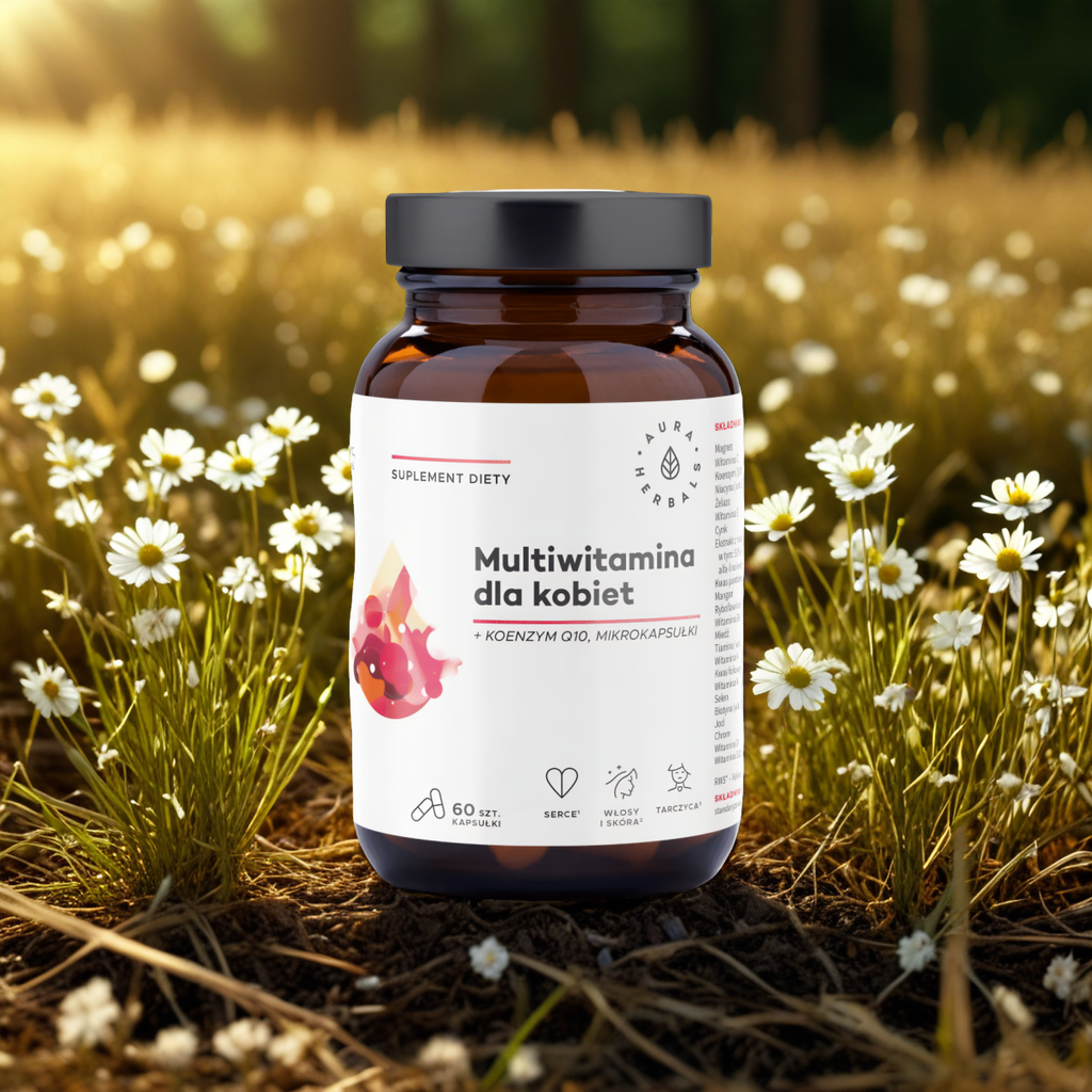 Multiwitamina dla kobiet Aura Herbals - Witaminy, minerały i koenzym Q10 - 60 kapsułek