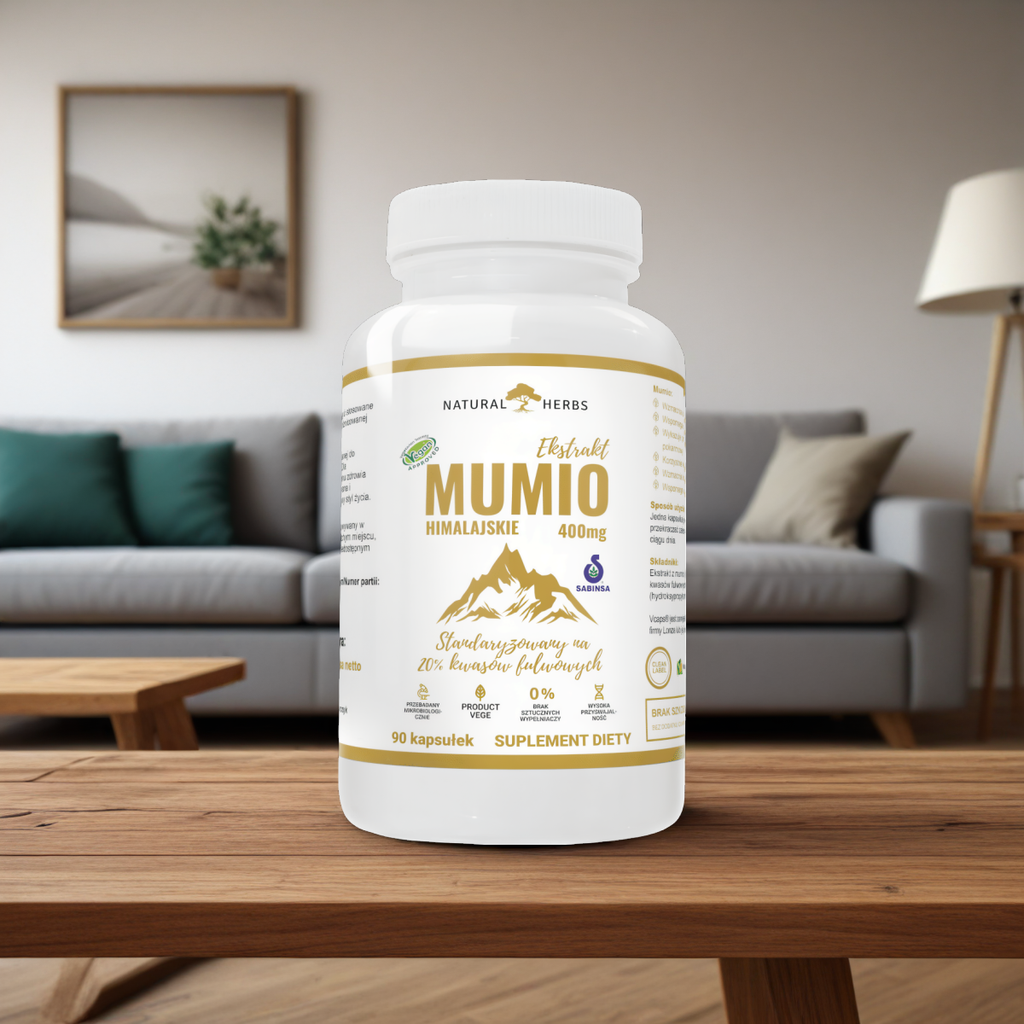Mumio himalajskie 400mg Alto Pharma - Wspomaga odporność, układ pokarmowy i funkcje seksualne - 90 kapsułek