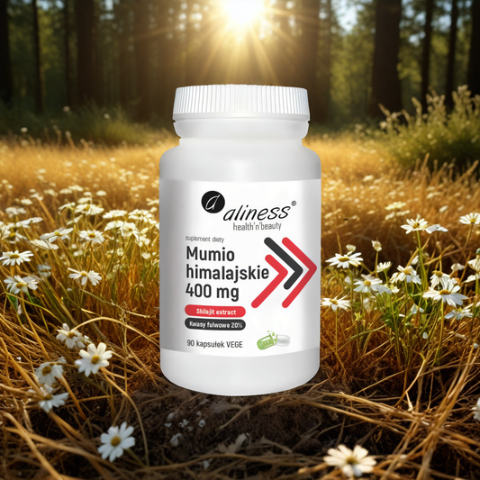 Mumio himalajskie (Shilajit extract) 400 mg Aliness - 90 kapsułek