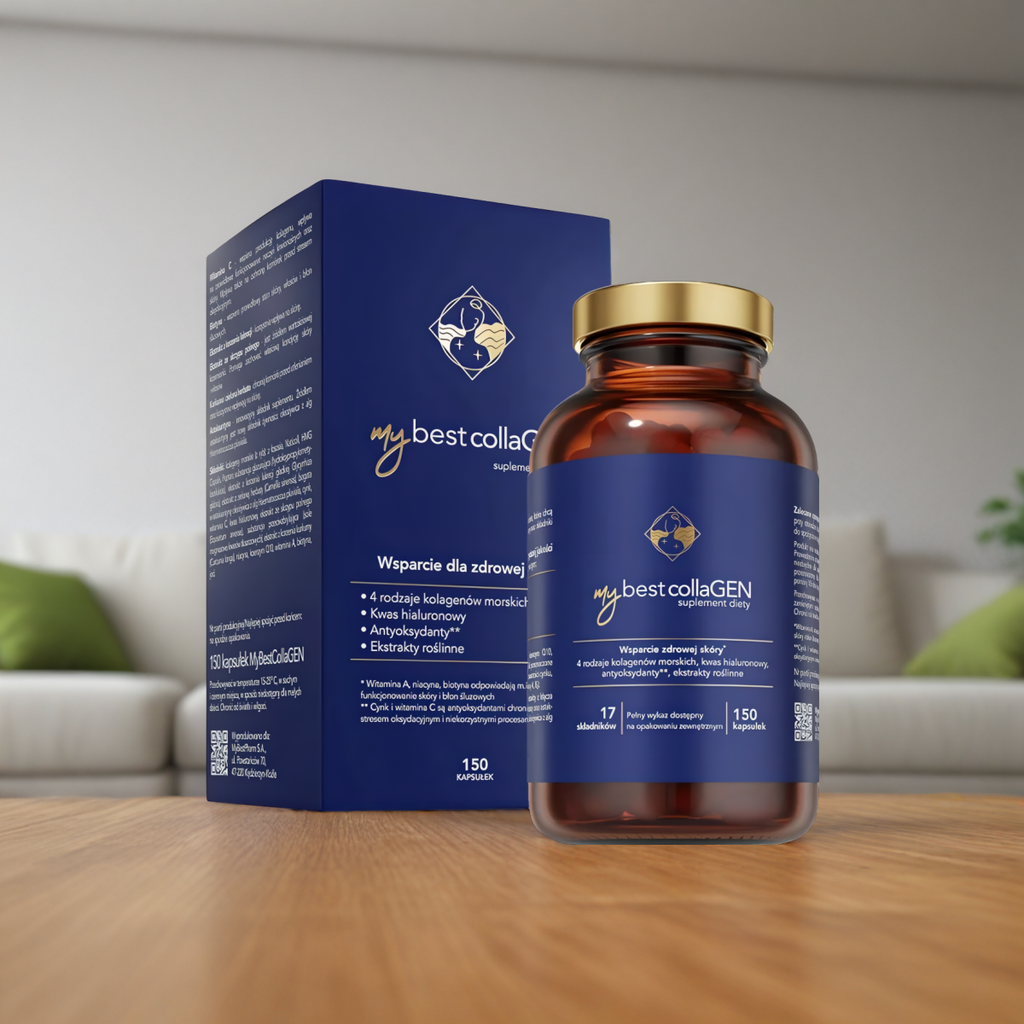MyBestCollaGEN Wspiera jędrność i dobrą kondycję skóry MyBestPharm - 150 kapsułek