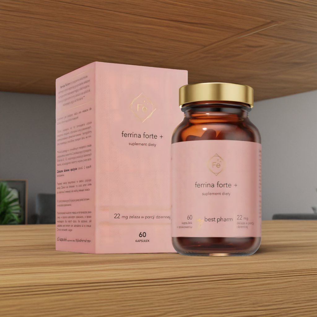 MyBestFerrina Forte+ MyBestPharm - Połączenie organicznych form żelaza - 60 kapsułek