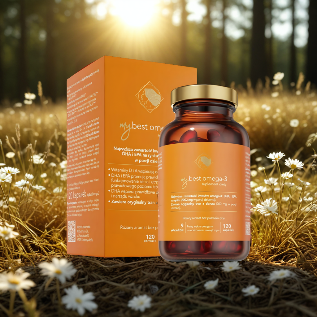 MyBestOmega-3 Kwasy Omega-3 DHA i EPA Wspierają układ krążenia MyBestPharm - 120 kapsułek
