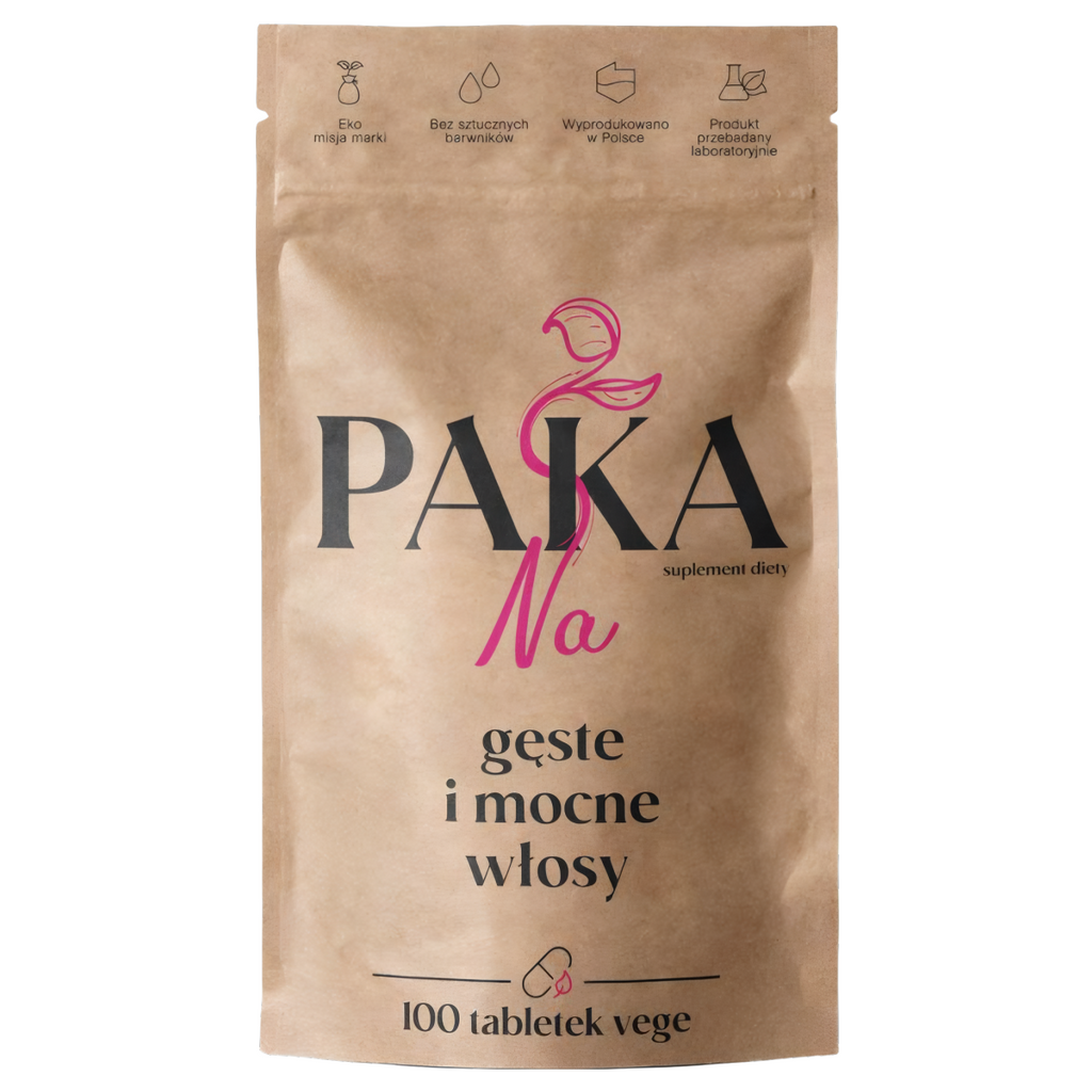 Na gęste i mocne włosy Paka Natury - Moc biotyny - 100 tabletek vege