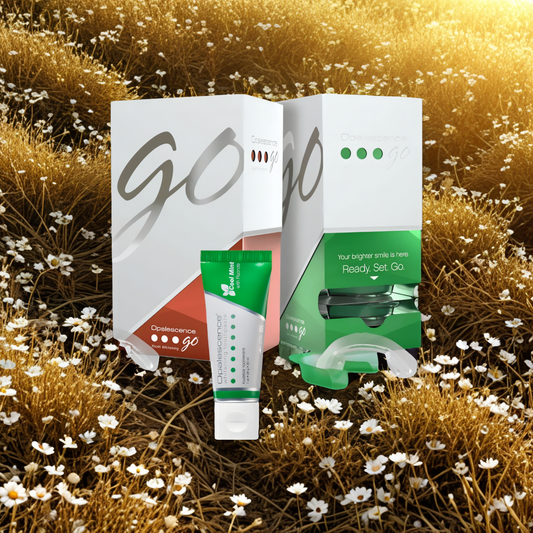 Nakładki wybielające zęby Opalescence Go 6% zestaw 10 kompletów + pasta 28 g (Smak: mieta)