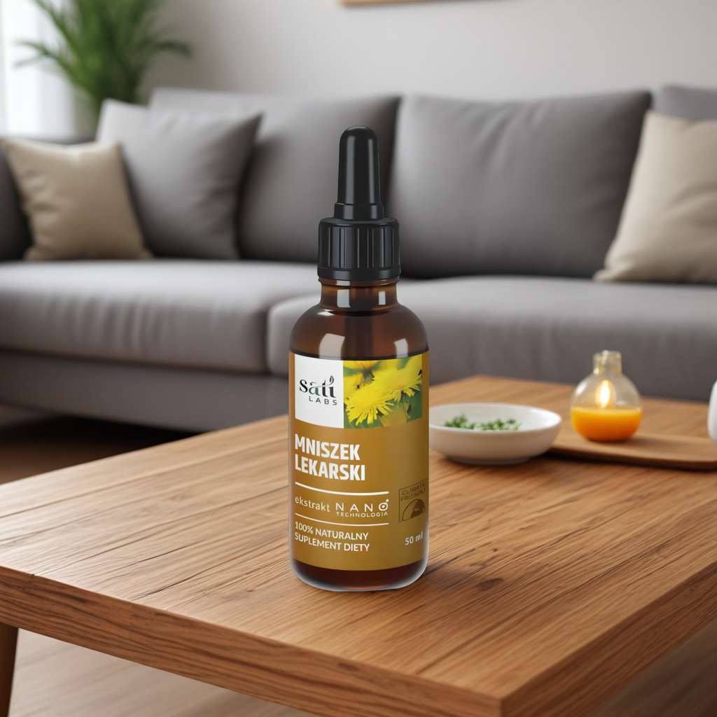 Nano Mniszek lekarski SATI Labs - Wspomaga odporność, reguluje cukier i ciśnienie krwi - 50 ml